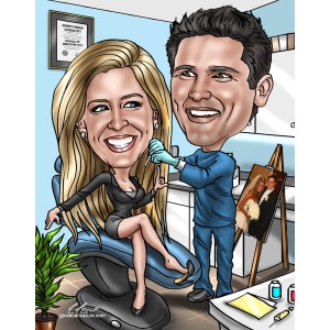 dentist with patient wife anniversary