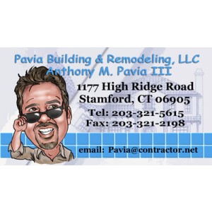 business card contractor remodeling caricature