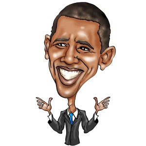 caricature celebrity Barack Obama