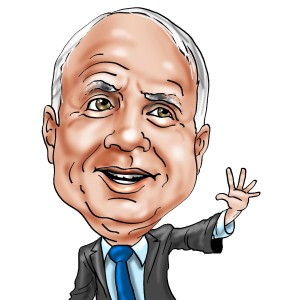 celebrity caricatures John McCain