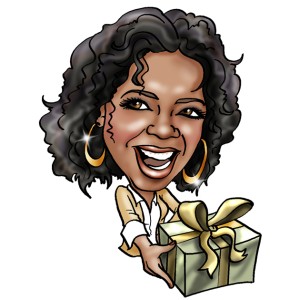celebrity caricature Oprah Winfrey gift