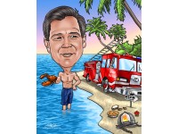 Firefighter Caricatures