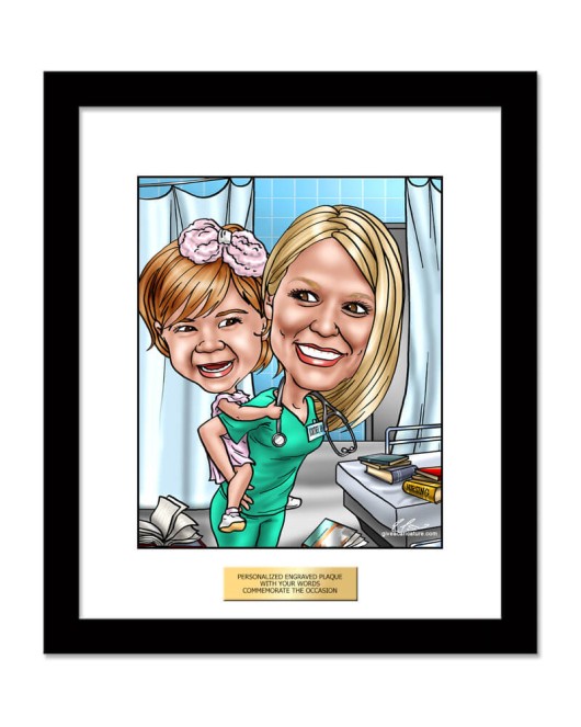 Nurse Gift - A Fully Custom Caricature From Your Photo & Ideas