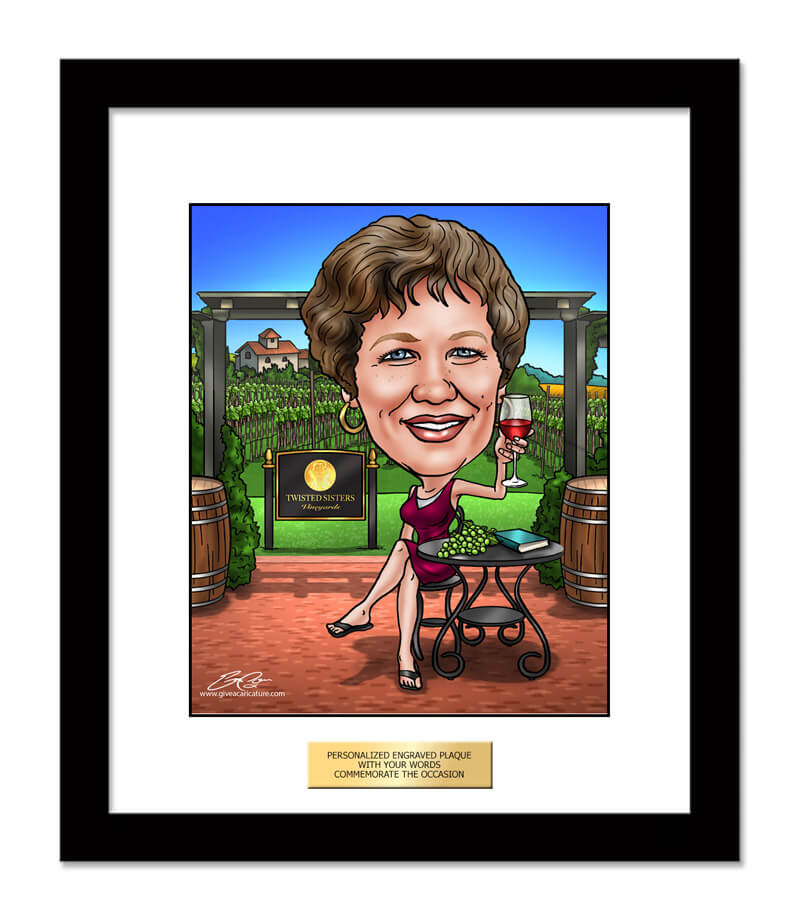 Wine Caricature